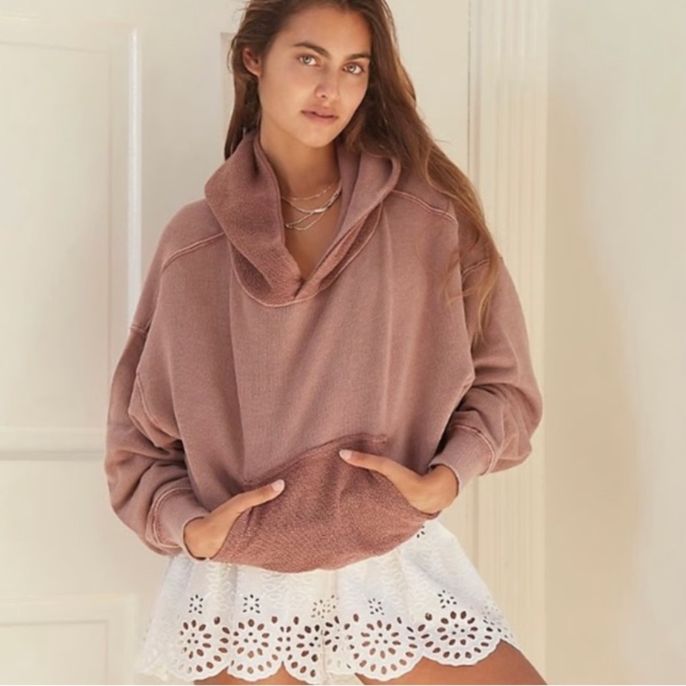 Free People Cropped Hoodie